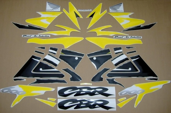 Restoration Sticker for Honda CBR 600 F3 1997 in Yellow/Black