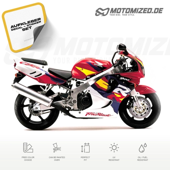 Honda CBR 919RR 1996 in rot/weiß/gelb mit Aufkleber-Dekor