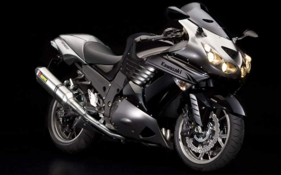 Kawasaki ZZR 1400 ABS 2010 with Black/Grey Motorcycle Decals