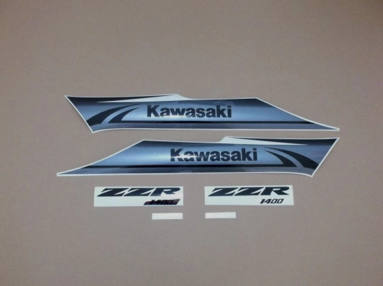 Kawasaki ZZR 1400 ABS 2010 - Black/Grey - Sticker-Decals