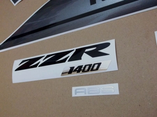Kawasaki ZZR 1400 ABS 2010 - Black/Grey - Sticker-Decals