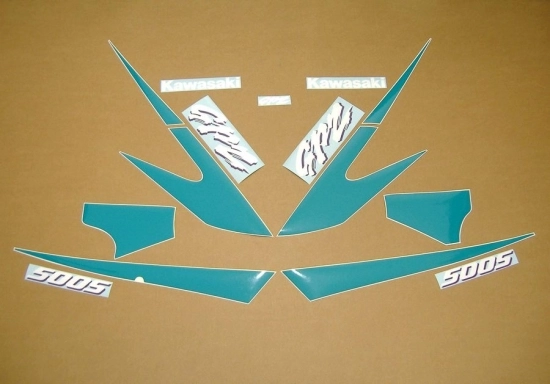 Kawasaki GPZ 500S 2000 - Schwarz/Grün - Aufkleber-Dekor