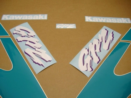 Kawasaki GPZ 500S 2000 - Schwarz/Grün - Aufkleber-Dekor