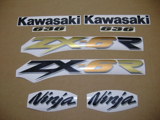 Kawasaki ZX-6R 2003 - Silver - Sticker-Decals