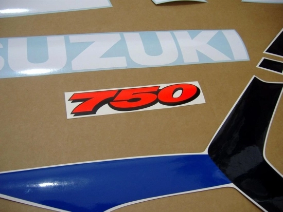 Suzuki GSX-R 750 1999 - White/Blue - Sticker-Decals