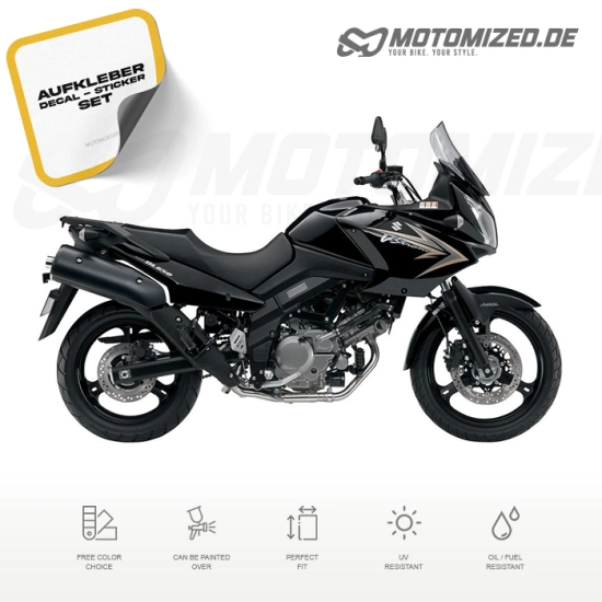 Suzuki DL650 V-STROM 2011 with Black Motorcycle Decals