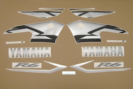 Yamaha YZF-R6 2004 - Grey/Black - Sticker-Decals