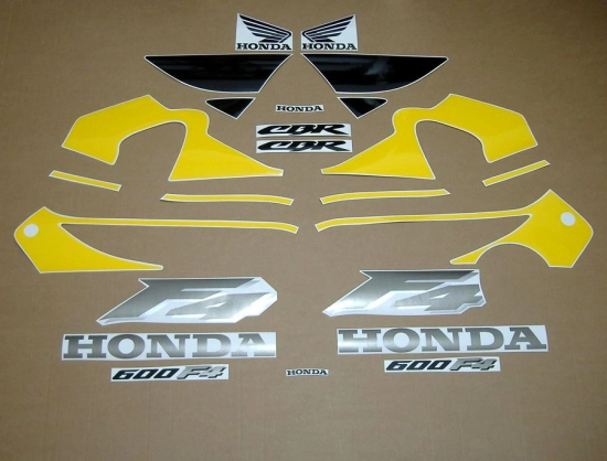 Restoration Sticker for Honda CBR 600 F4 1999 in Yellow/Black