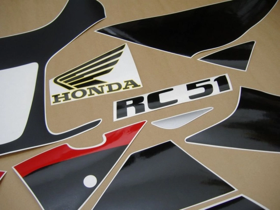 Honda RVT 1000R 2001 - Red/Silver - Sticker-Decals