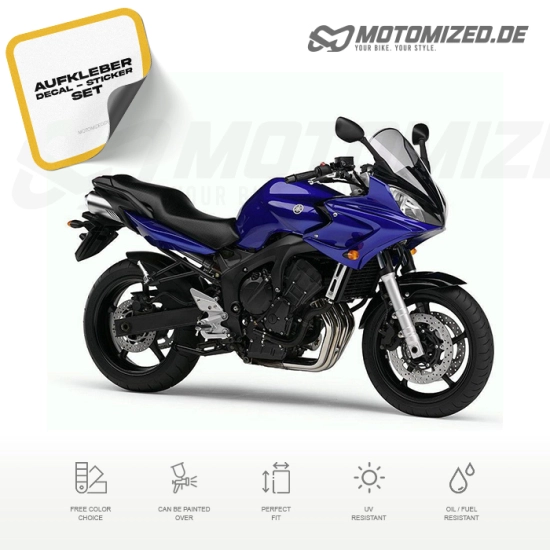 Yamaha FZ6 Fazer 2006 in blau mit Aufkleber-Dekor