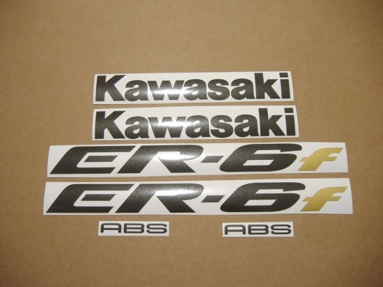 Kawasaki ER-6F 2007 - Silver - Sticker-Decals