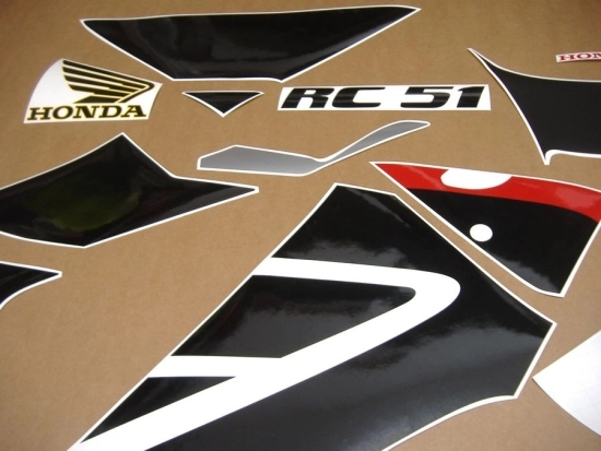 Honda RVT 1000R 2003 - Red/Silver - Sticker-Decals