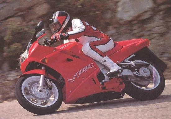 Honda VFR 750 1991 with Red Motorcycle Decals