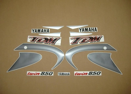 Restoration Sticker for Yamaha TDM 850 2000 in Silver/Grey