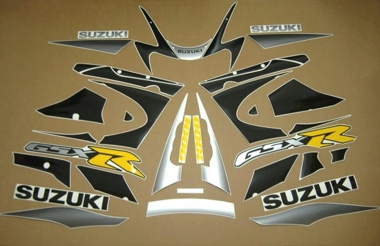 Restoration Sticker for Suzuki GSX-R 1000 2001 in Silver/Black