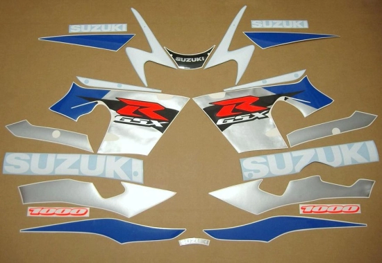 Restoration Sticker for Suzuki GSX-R 1000 2002 in White/Blue