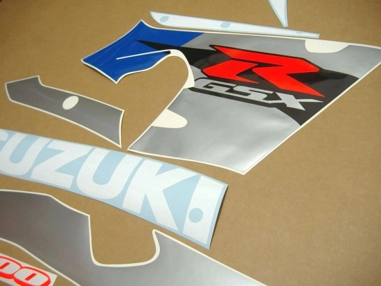 Suzuki GSX-R 1000 2002 - White/Blue - Sticker-Decals