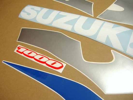 Suzuki GSX-R 1000 2002 - White/Blue - Sticker-Decals