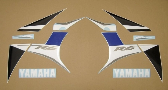 Yamaha YZF-R6 2008 - Blue AU - Sticker-Decals
