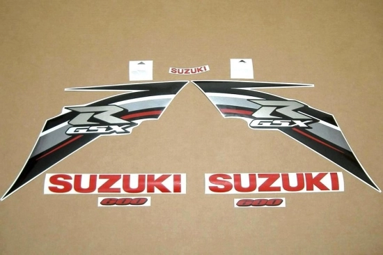 Restoration Sticker for Suzuki GSX-R 600 2013 in White/Black