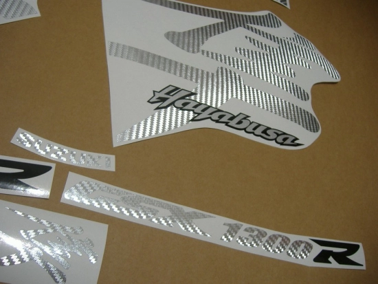 Suzuki Hayabusa 1999-2007 - Carbon-Silber - Custom-Aufkleber-Dekor