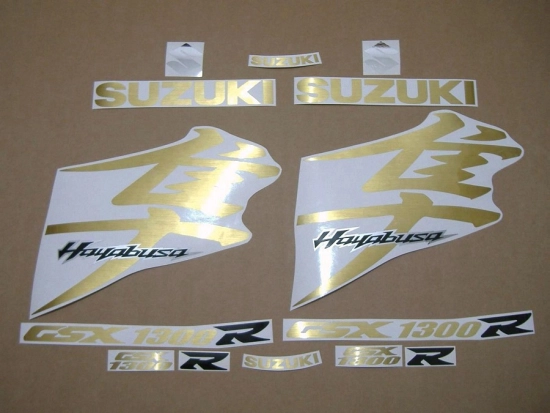 Suzuki Hayabusa 2008-2019 with Brushed Gold Motorcycle Decals