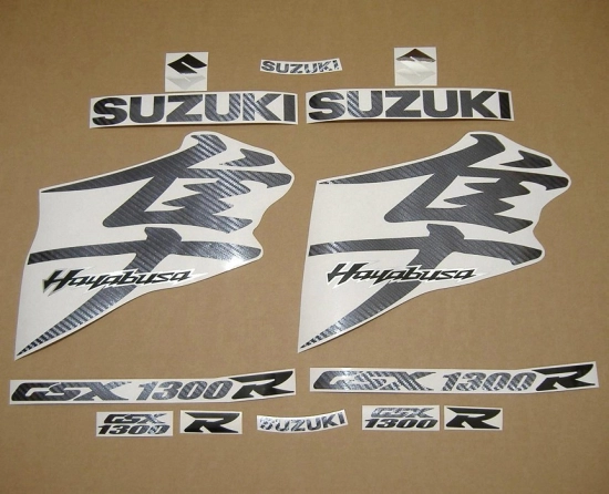 Suzuki Hayabusa 2008-2019 in Carbon mit Aufkleber-Dekor