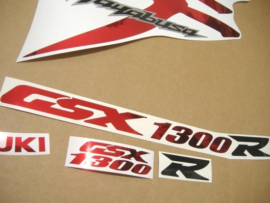 Suzuki Hayabusa 2008-2019 mit Chrome-Rot Motorrad Dekor