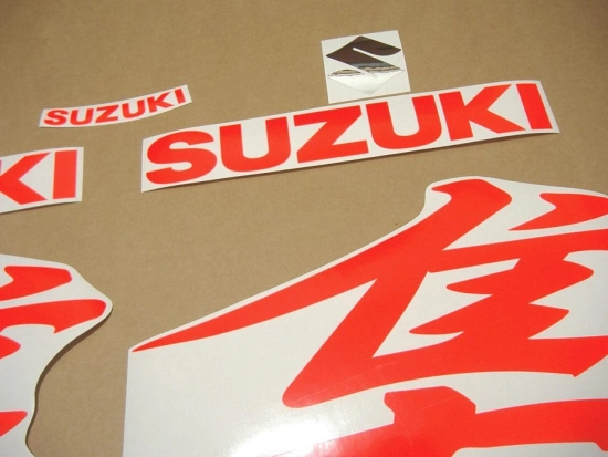 Restauration Aufkleber-Set für Suzuki Hayabusa 2008-2019 in Fluoreszierend-Rot