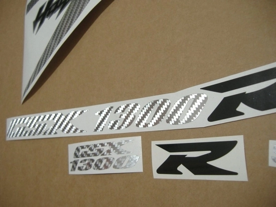 Restauration Aufkleber-Set für Suzuki Hayabusa 2008-2019 in Carbon-Silber