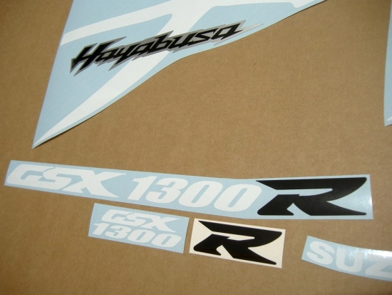 Restauration Aufkleber-Set für Suzuki Hayabusa 2008-2019 in Weiß
