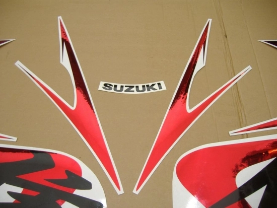 Suzuki Hayabusa GSX-1300R 2008-2015 - Silber/Chrome-Rot - Custom-Aufkleber-Dekor