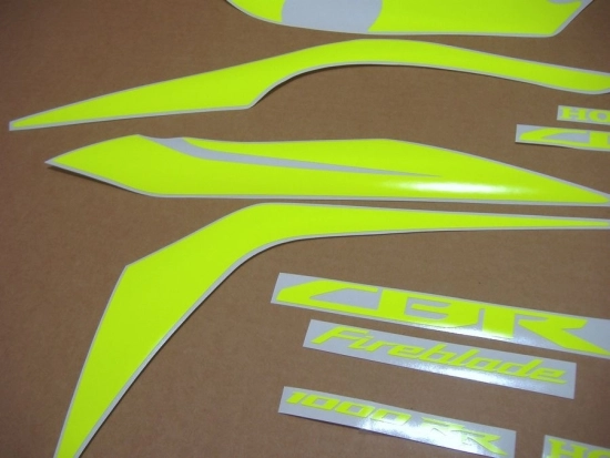 Honda CBR 1000RR 2008-2011 - Neon-Yellow - Custom-Sticker-Decals