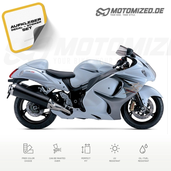 Suzuki Hayabusa 2013 in weiß mit Aufkleber-Dekor