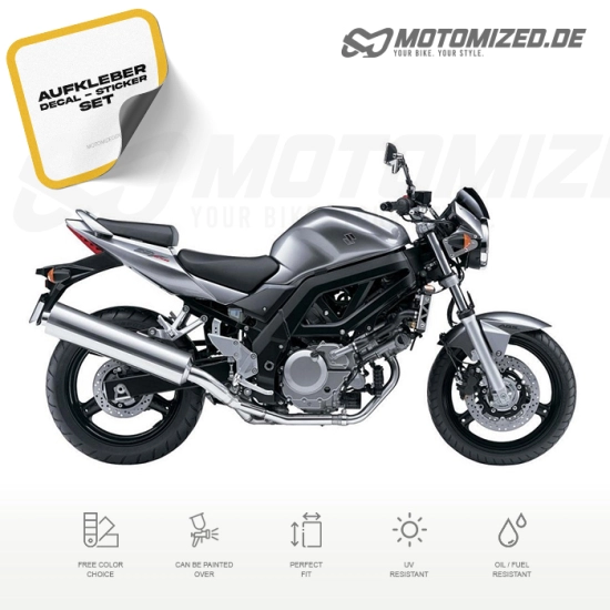 Suzuki SV 650 2007 with Titangrau Motorcycle Decals
