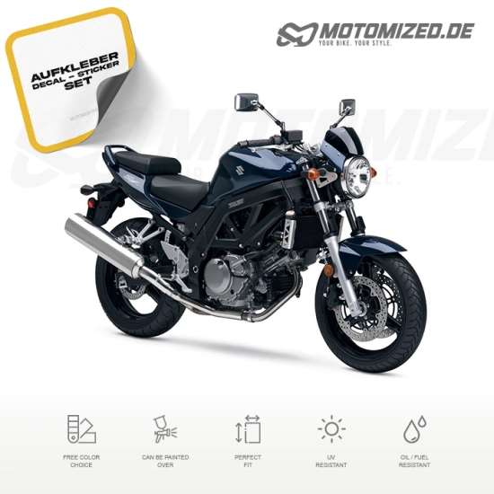 Suzuki SV 650 2008 with Darkblue Motorcycle Decals
