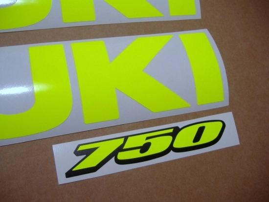 Restoration Sticker for Suzuki GSX-R 750 Universal in Neon-Yellow