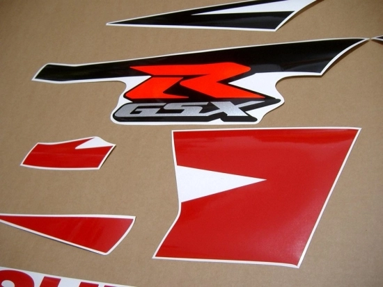 Restauration Aufkleber-Set für Suzuki GSX-R 750 2004-2005 in Rot/Schwarz