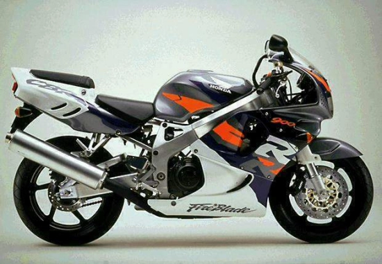 Honda CBR 919RR 1996 with Grey/Orange/White Motorcycle Decals