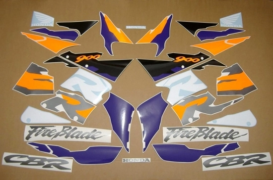Restoration Sticker for Honda CBR 919RR 1996 in Grey/Orange/White