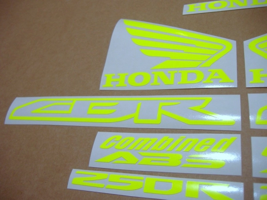 Honda CBR 250R - Neon-Yellow - Custom-Sticker-Decals