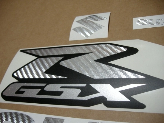 Restauration Aufkleber-Set für Suzuki GSX-R 1000 Universal in Carbon Silber