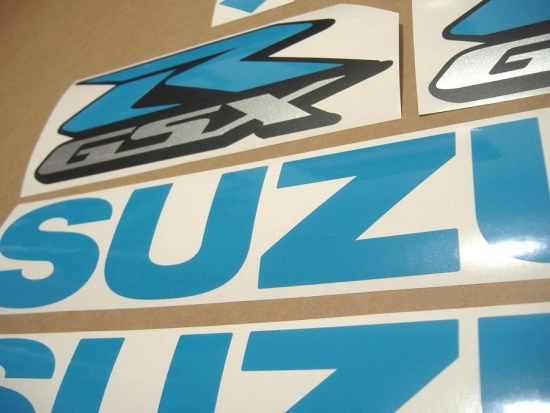 Suzuki GSX-R 1000 Universal with Lightblue Vinyl-Sticker