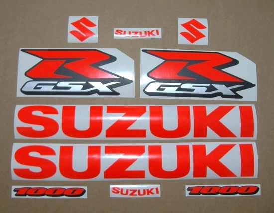 Suzuki GSX-R 1000 Universal with Neon-Red Motorcycle Decals