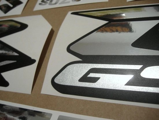 Suzuki GSX-R 750 Universal - Chrome Silber - Custom-Aufkleber-Dekor
