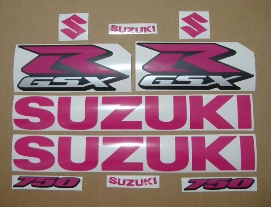Suzuki GSX-R 750 Universal with Pink Motorcycle Decals