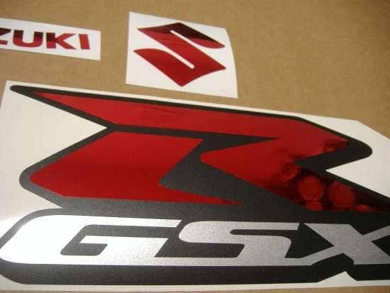 Suzuki GSX-R 750 Universal - Chrome Rot - Custom-Aufkleber-Dekor