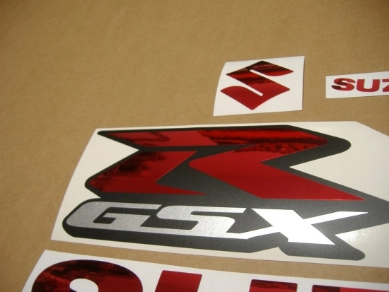 Suzuki GSX-R 750 Universal - Chrome Rot - Custom-Aufkleber-Dekor