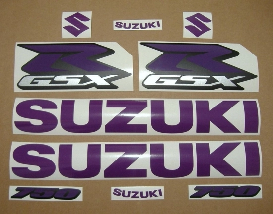 Suzuki GSX-R 750 Universal with Purple Motorcycle Decals