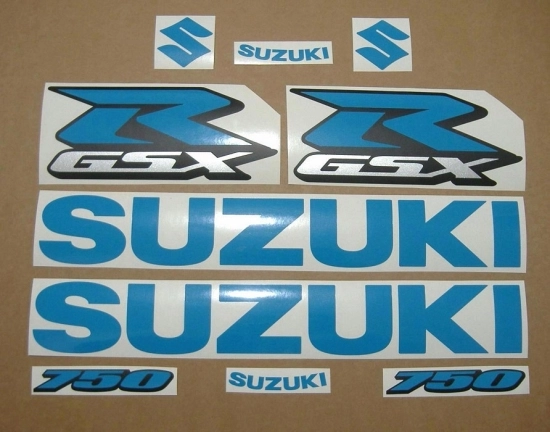 Suzuki GSX-R 750 Universal with Lightblue Motorcycle Decals